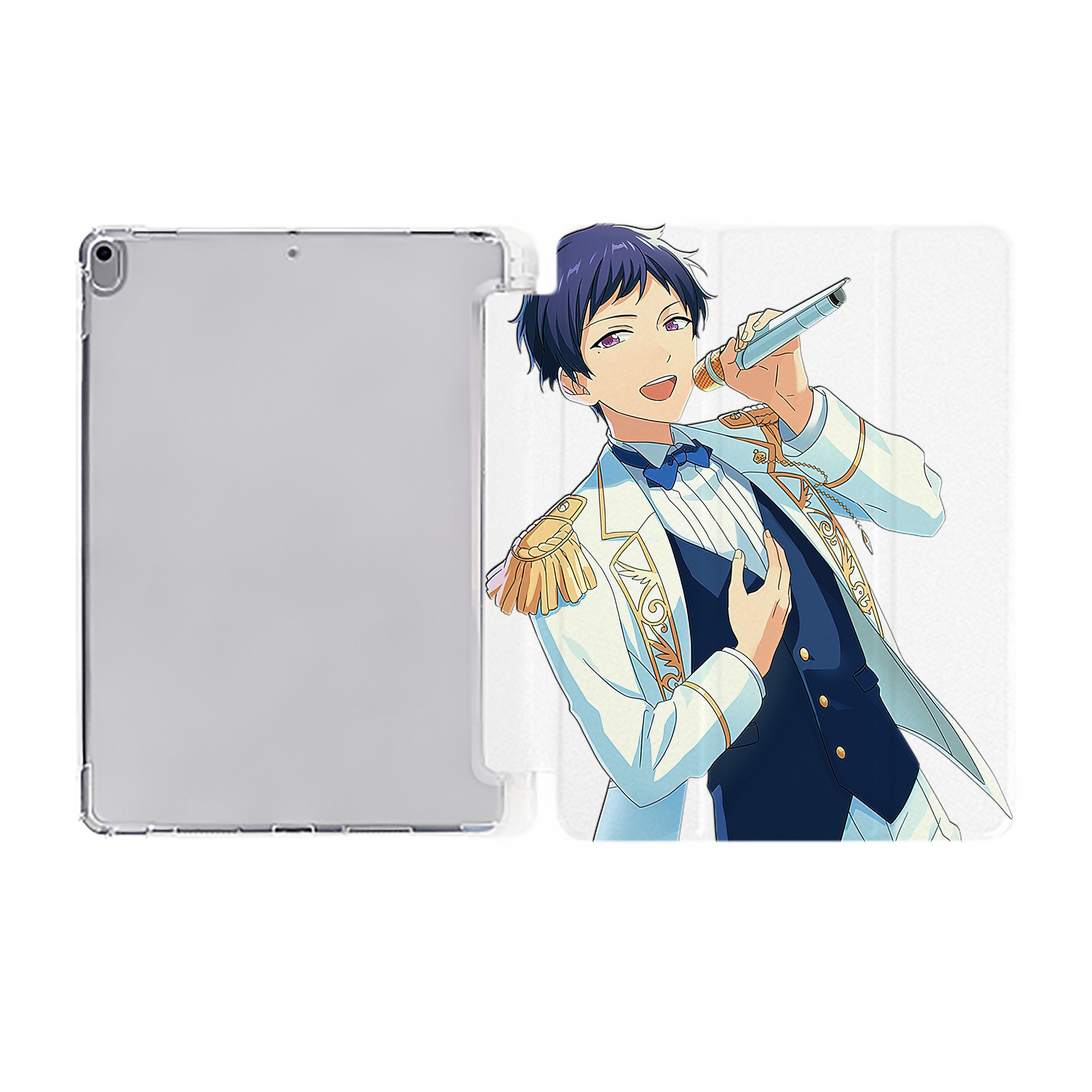 （画像用） あんさんぶるスターズ! Ensemble Stars IPad ケース ペン収納付き 三つ折りスタンド PUレザー×シリコン 対応機種9.5/10.5/10.9インチ